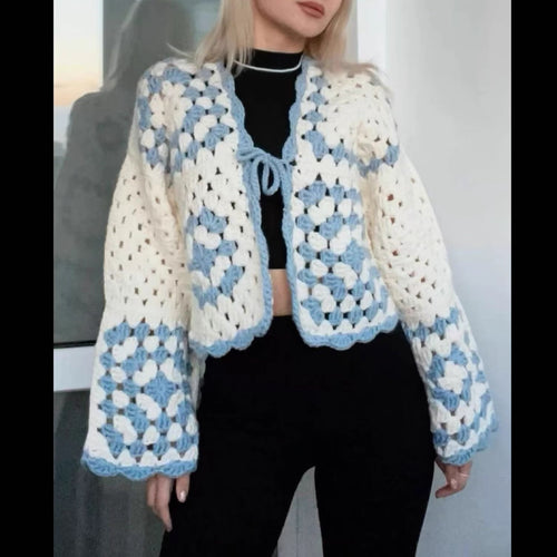 Crochet jacket for women with traditional patterns and a relaxed fit Amarae
