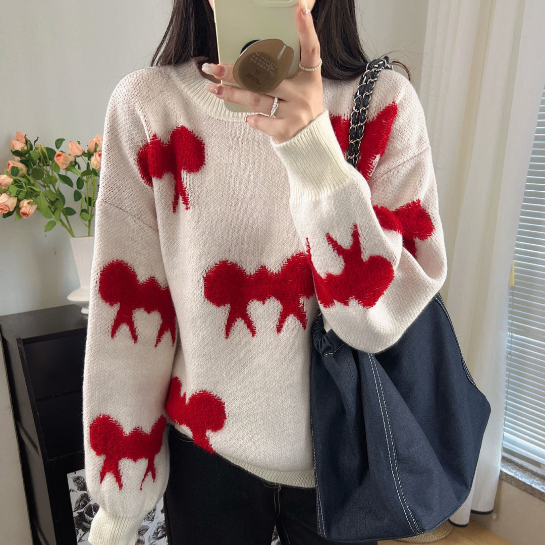 Pull en tricot pour femmes avec motif animal ludique et coupe décontractée Chic & Stil