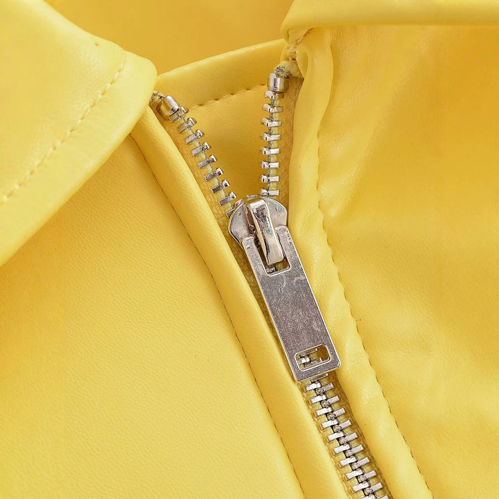 Women's Oversized Bomber Jacket with Zipper, Ribbed Hem and Flap Pockets Amarae