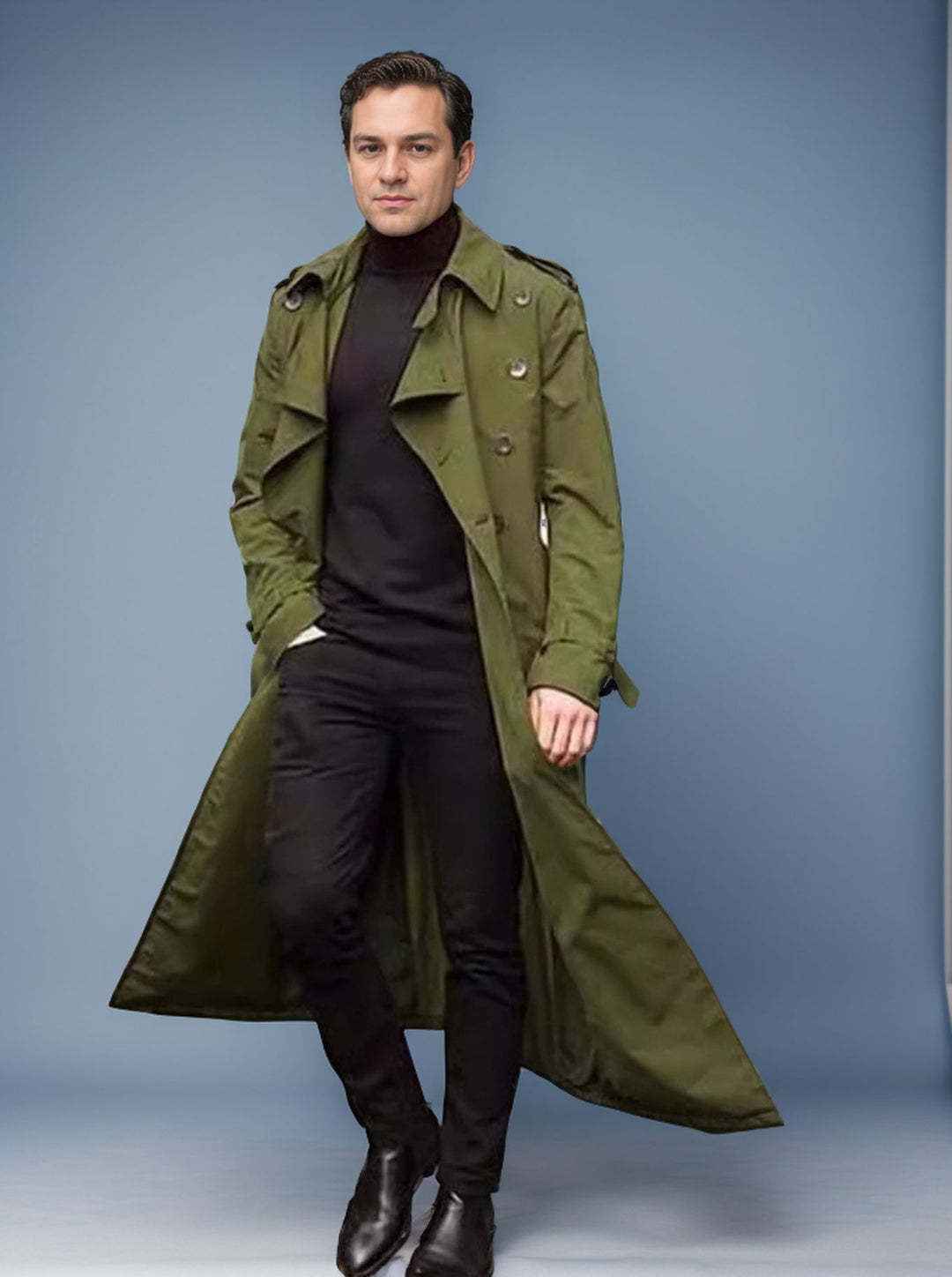Men Elegant Long Trench Coat Amarae