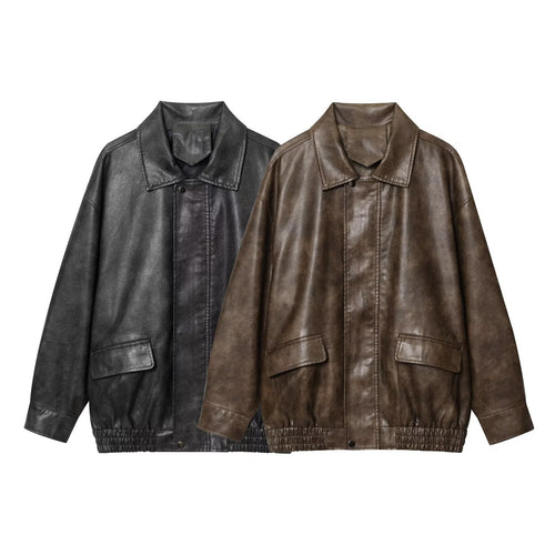 Ladies elegant faux leather jacket Amarae