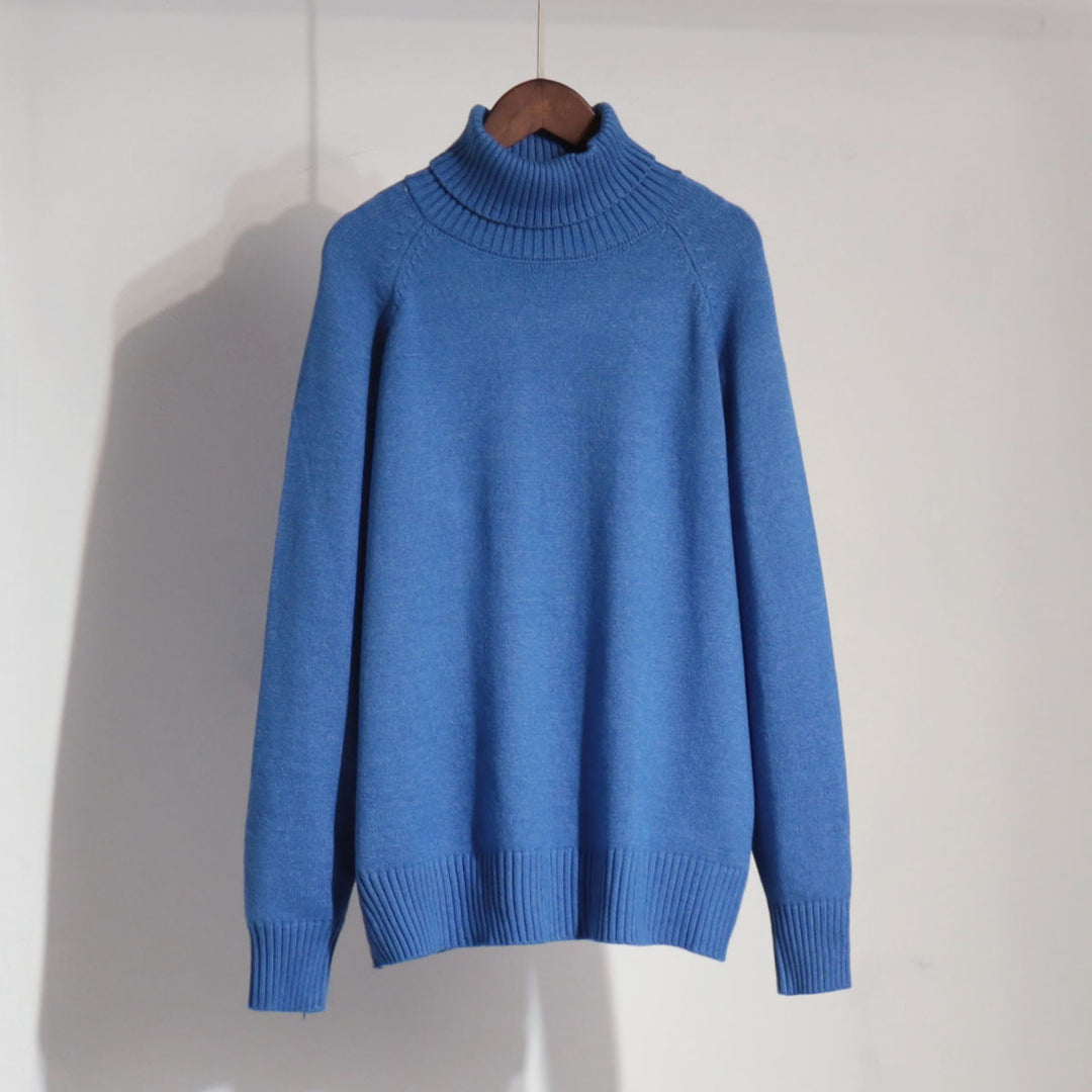 Fine knit sweater for women with high collar Lune London