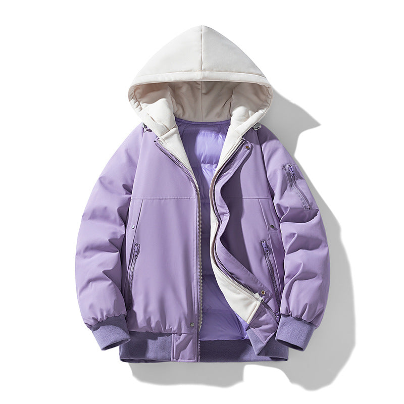 Women's quilted transitional jacket with removable hood lining Amarae