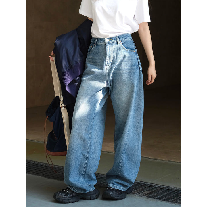 Women's Extra Wide Denim Baggy Pants with High Waist and Relaxed Fit Amarae