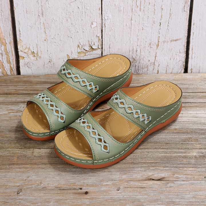 Ladies comfort slide sandals Lune London