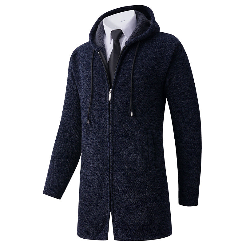 Casual hoodie jacket for men with exposed zipper and practical hood Lune London