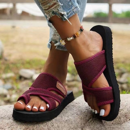 Adjustable cross-strap non-slip sandals for women Amarae