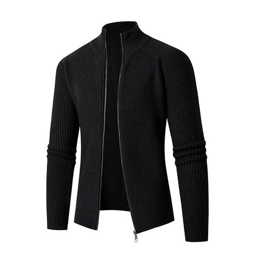 Men's knitted jacket with full zip and high collar Amarae