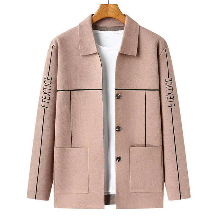 Elegant knitted jacket for men with high collar and stylish buttons Lune London