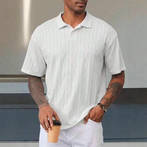 Men's Leisure Short Sleeve Textured Polo Amarae