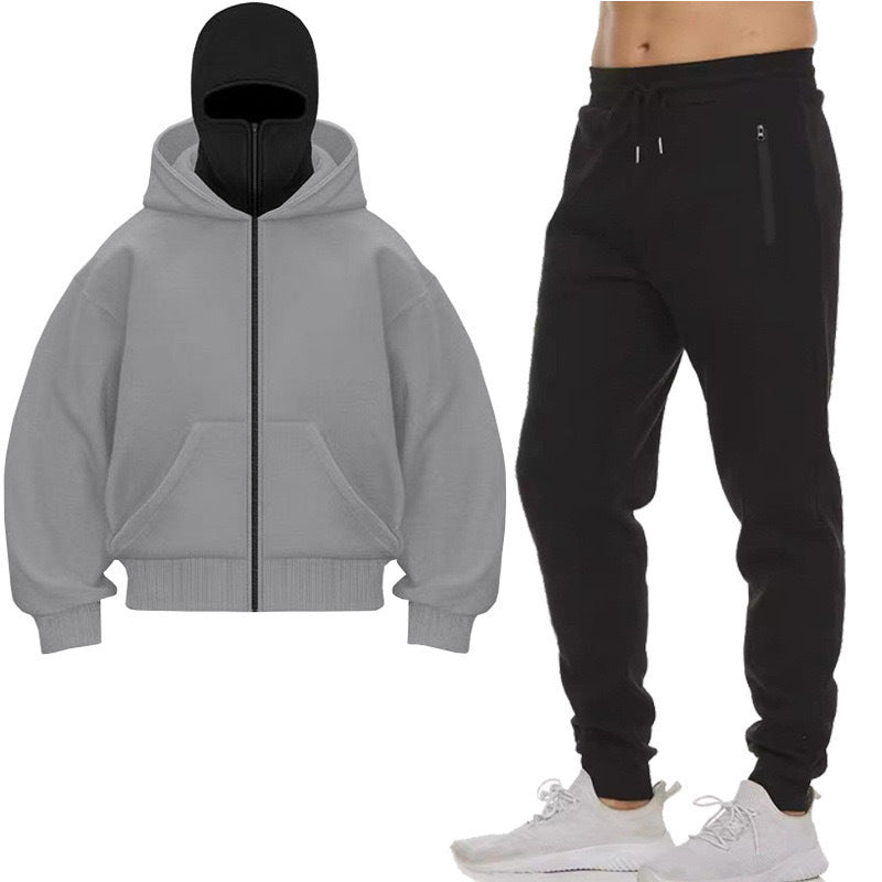 Women's hooded sweat jacket with practical continuous zipper placket and large pockets Lune London