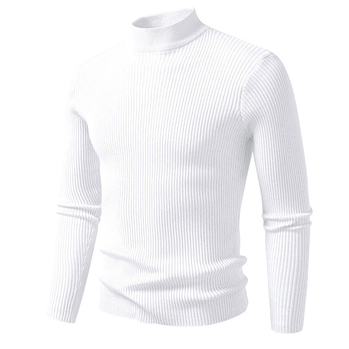 Elegant turtleneck sweater for men in fine ribbed knit Lune London