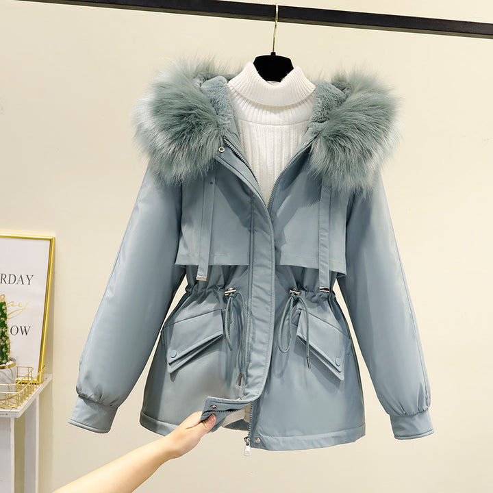 Winter ladies with functional zipper and removable faux fur collar Lune London
