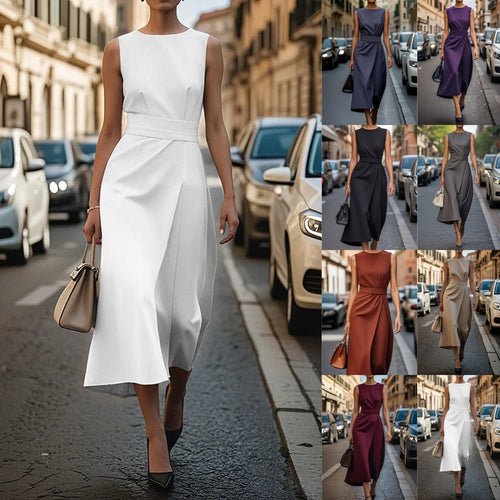 Women's Elegant Maxi Dress with Figure-Hugging Silhouette and Side Slit Amarae