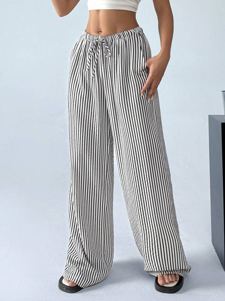 Woman Striped Pants Relaxed Fit Lune London