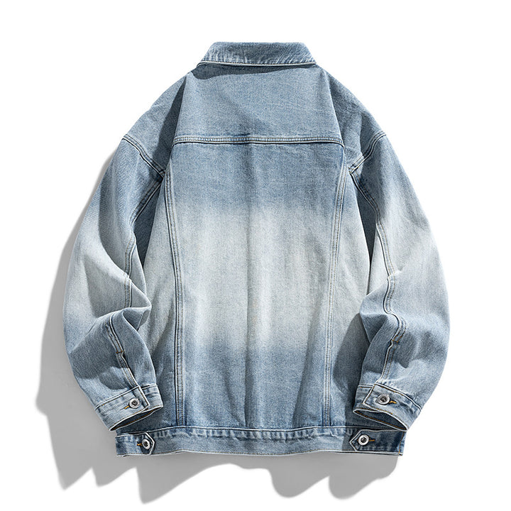Trendy denim jacket for men with a relaxed fit and practical pockets Lune London