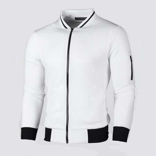 Lightweight sporty jacket for men with zipper and contrasting details Amarae