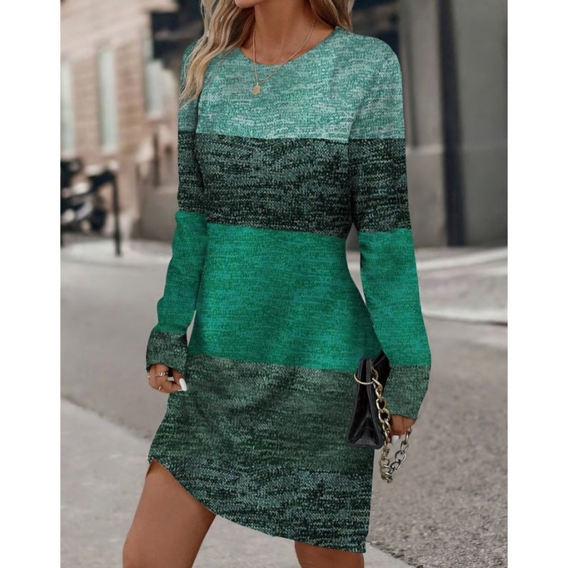 Women's Knit Dress with Fashionable Structured Pattern and Casual Cut Lune London