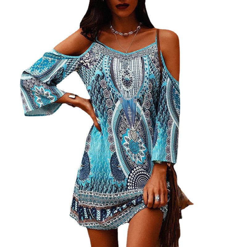 Bohemian bardot tunic dresses for women Lune London