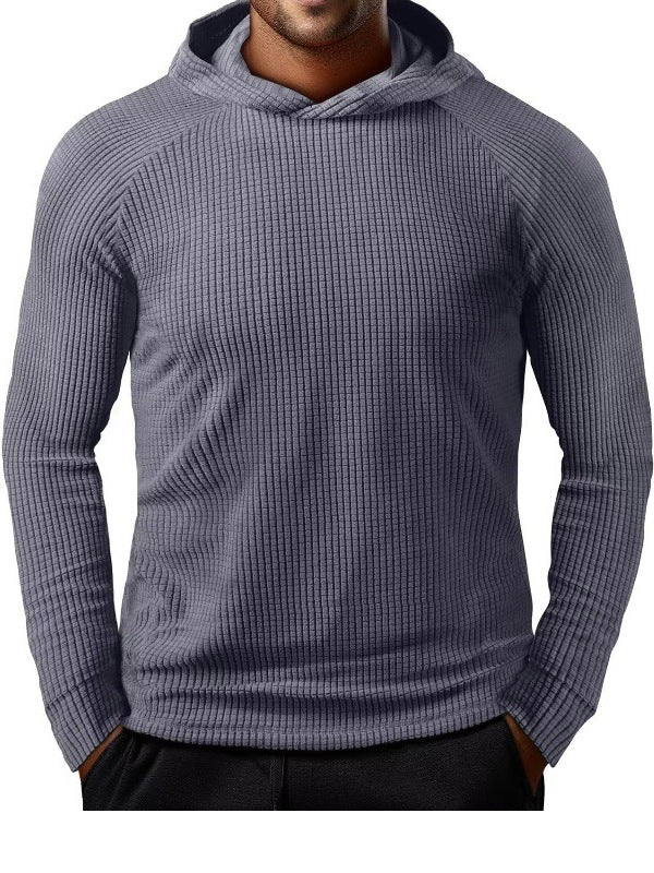 Men's casual hoodie in textured material Lune London