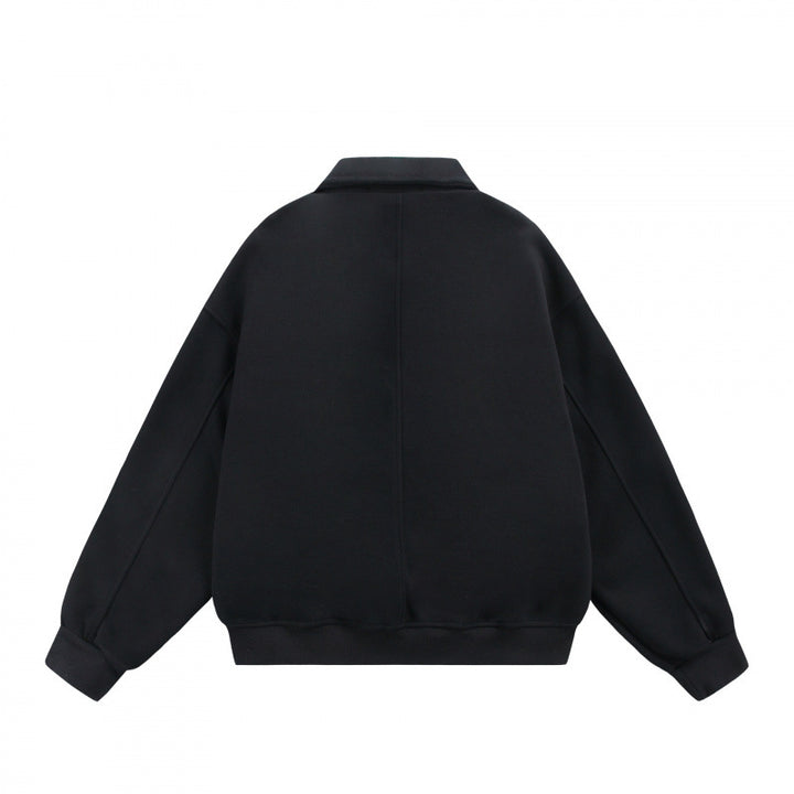 Unisex Zip Sweat Jacket with Patch Chest Flaps and Ribbed Hem Amarae