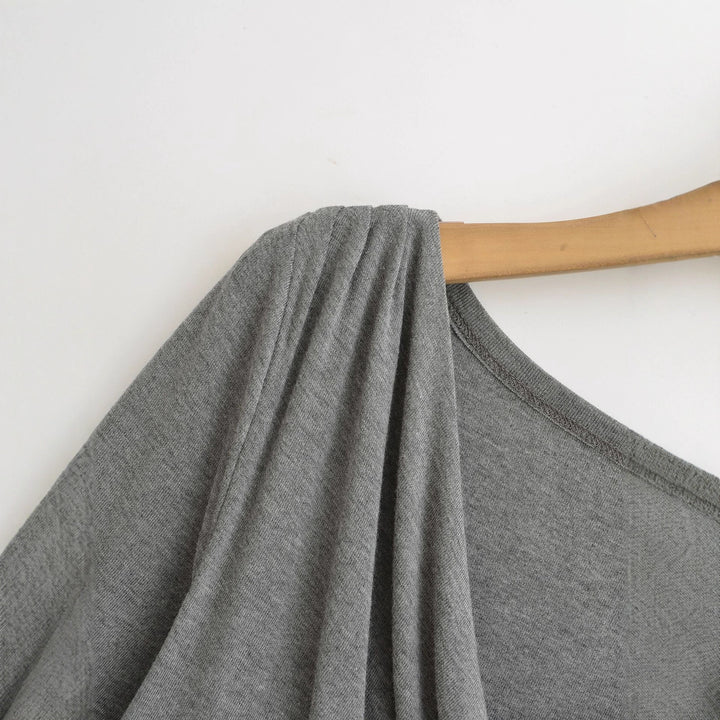 Long sleeve women's t-shirt with an elegant draped design Lune London