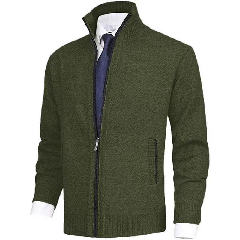 Trendy knitted jacket for men with zip and practical pockets Lune London