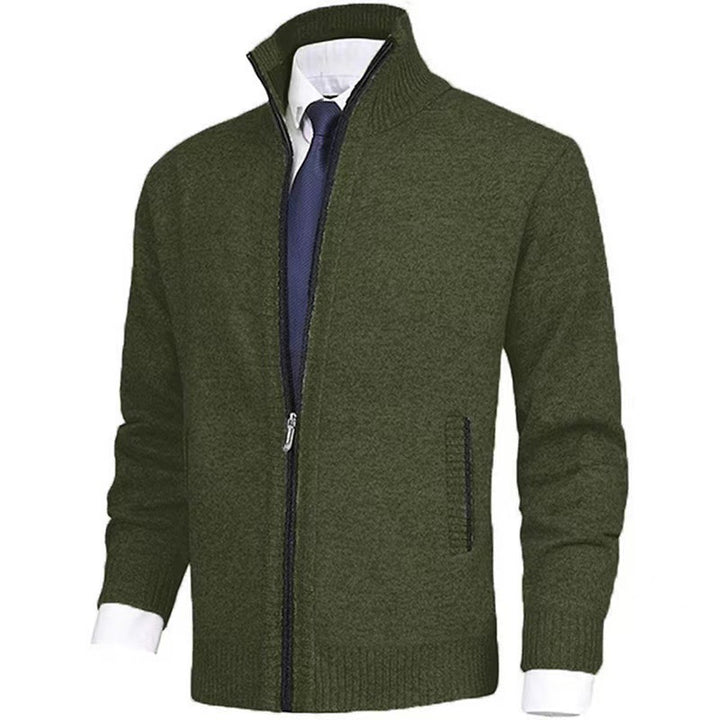 Trendy knitted jacket for men with zip and practical pockets Lune London