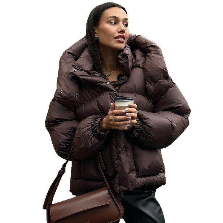 Ladies Quilted Winter Jacket with Oversized Hood Chic Und Stil