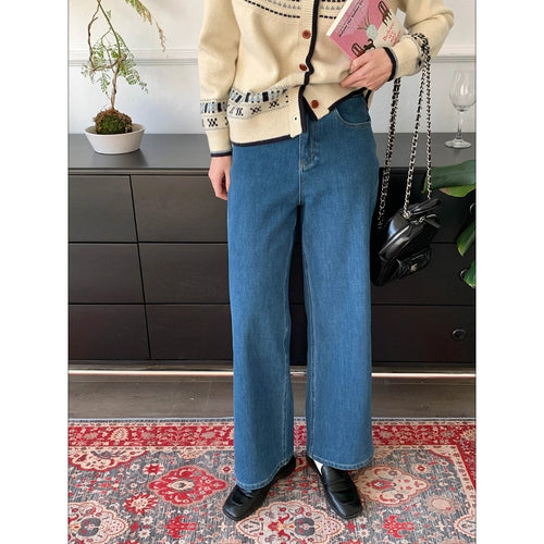 Women's High-Waist Jeans with Wide Leg Chic & Stil