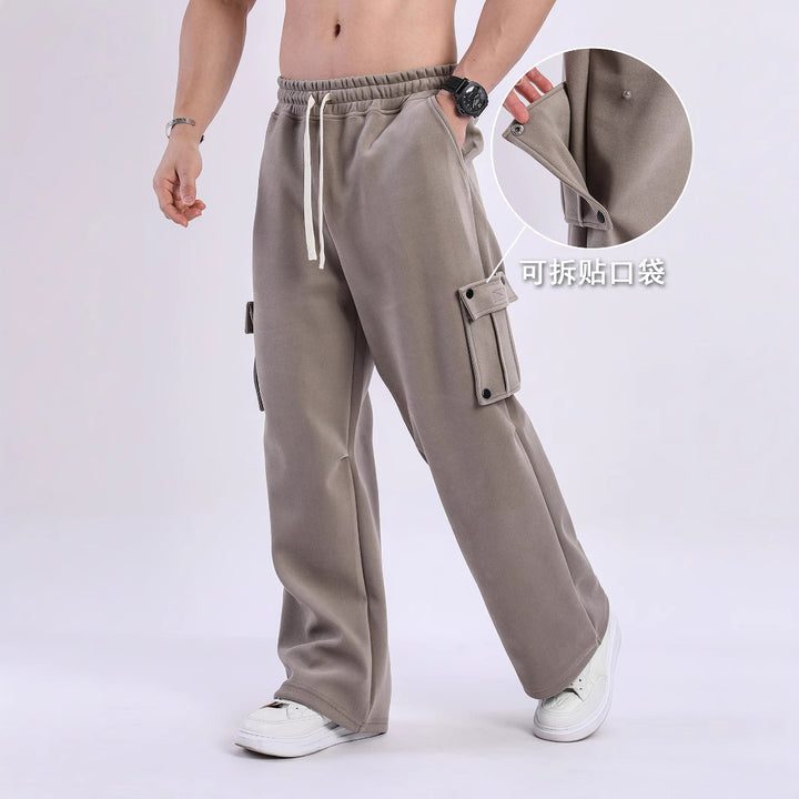 Cargo jogger pants for men with side pockets and elastic waistband Lune London