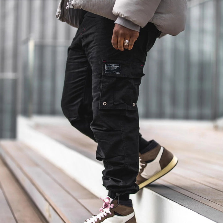 Men's cargo pants with practical pockets and chic and stylish cuffs