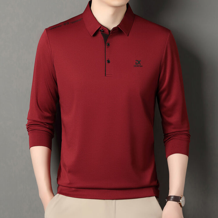 Men's polo with high-quality texture and modern collar Lune London