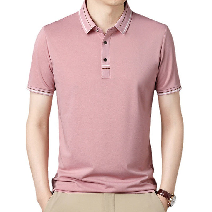 Men's modern polo in textured material with elegant accents Lune London