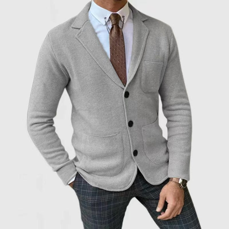Knitted blazer for men with large pockets and modern cut Lune London