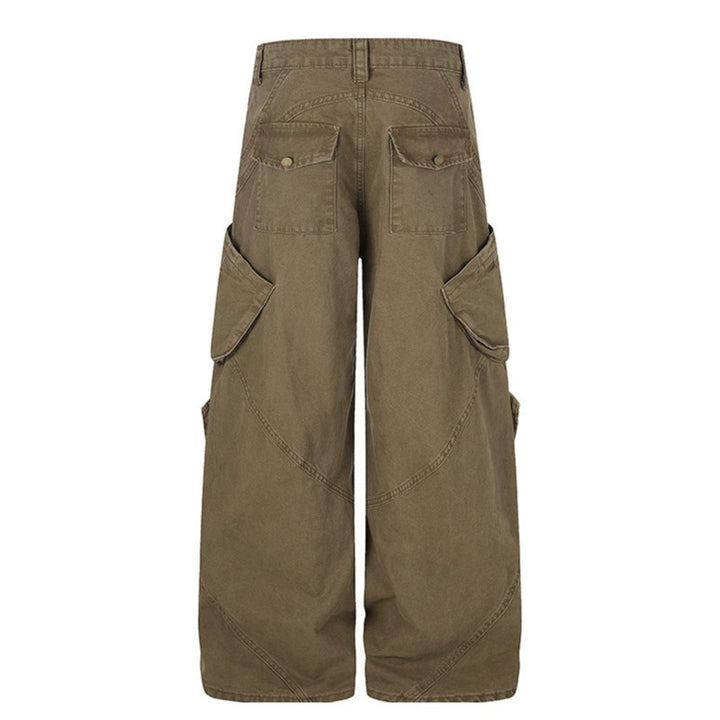 Women Wide High-Waist Cargo Culotte Pants with Multi-Pockets Amarae