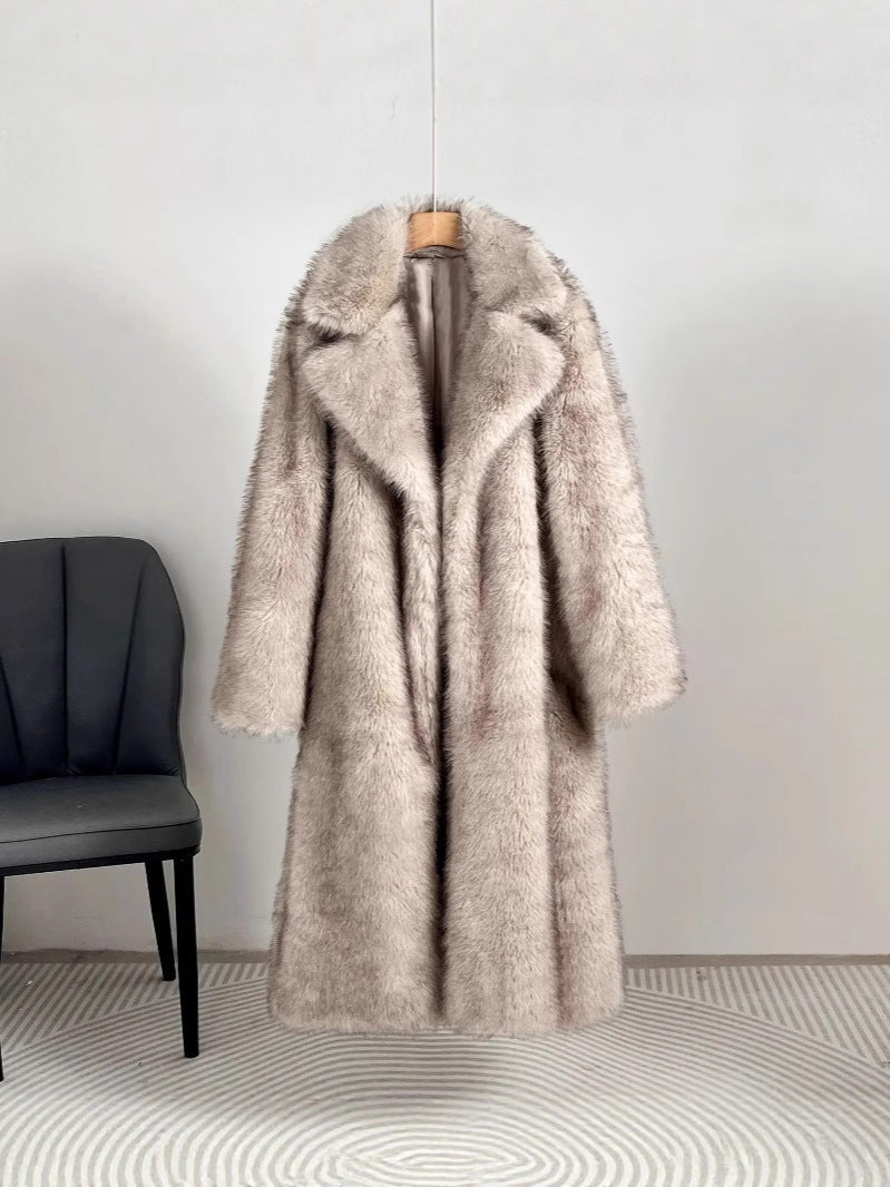 Women Luxury Faux Fur Coat Lune London