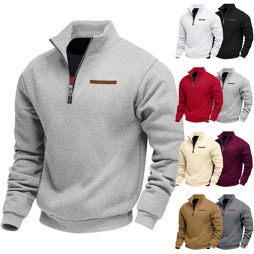 Men's High-Quality Fleece Pullover with Half Zip Amarae