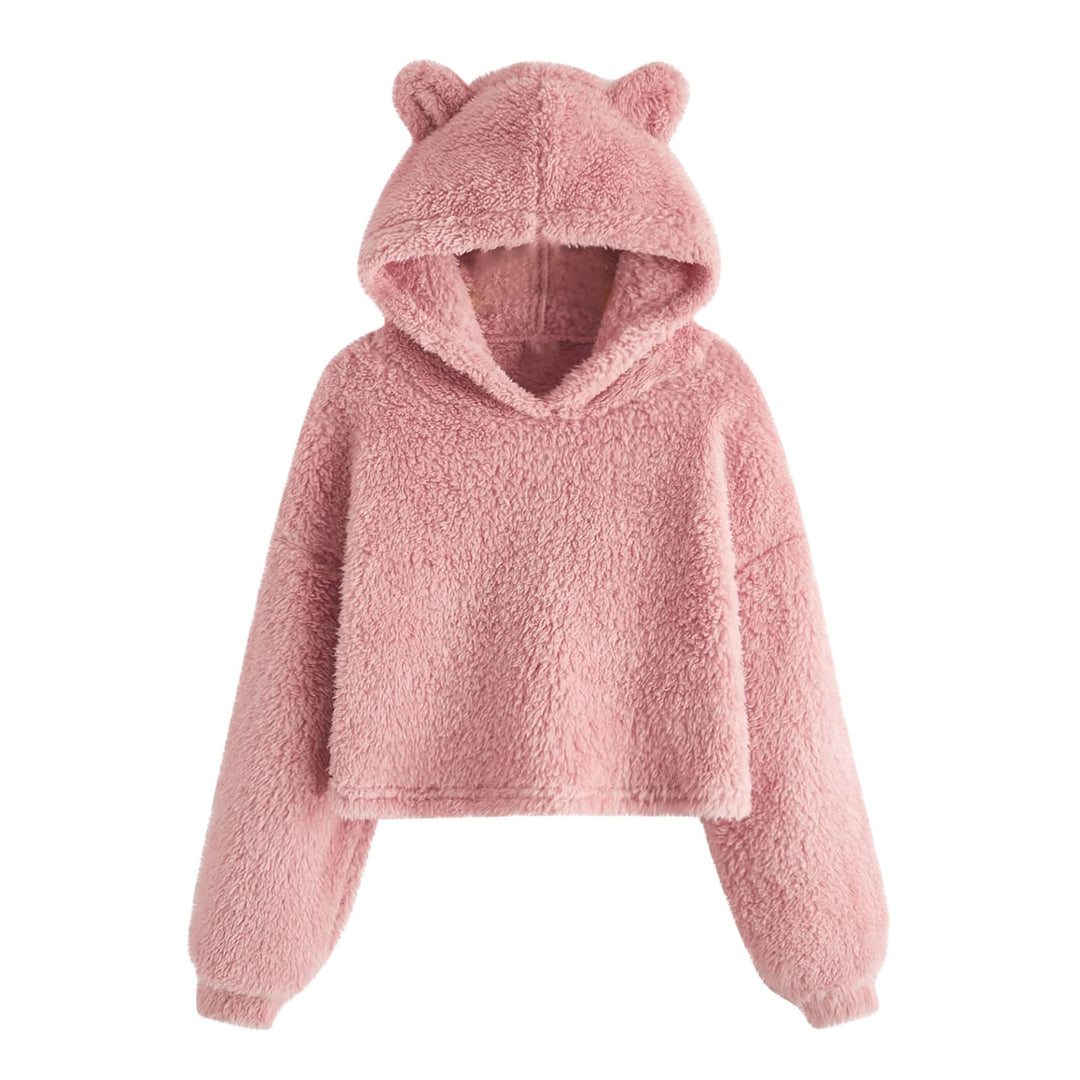 Ladies Cozy Sweatshirt and Fleece with Chic Bear Ears and Style