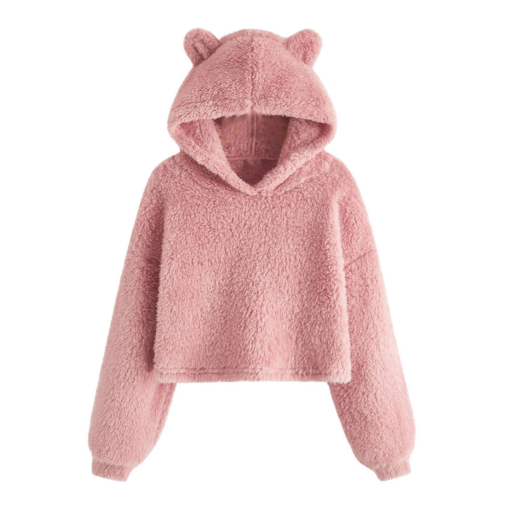 Ladies Cozy Sweatshirt and Fleece with Chic Bear Ears and Style