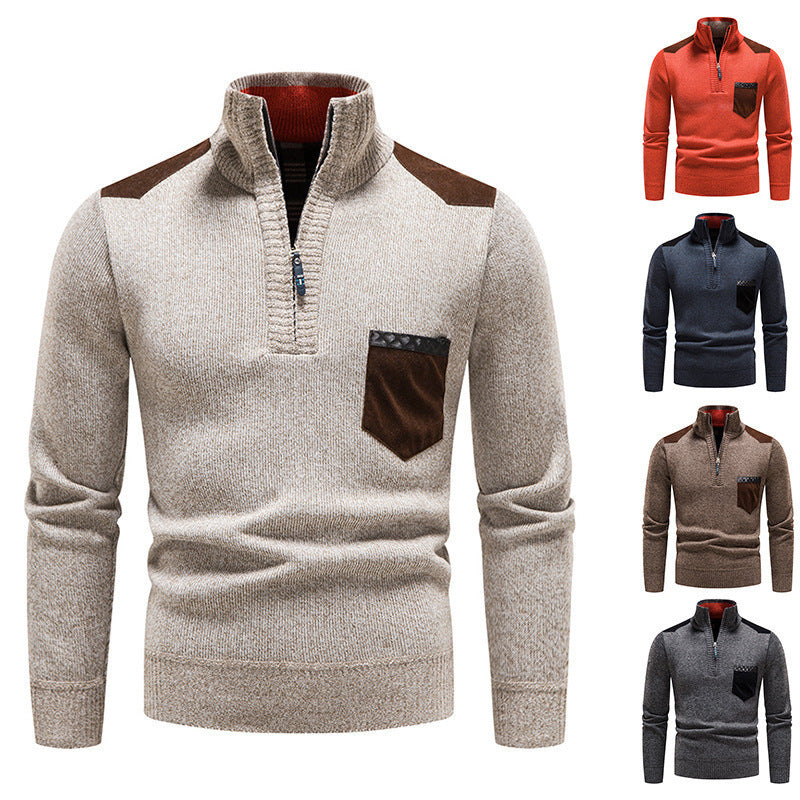 Stylish men's sweater with high collar Lune London