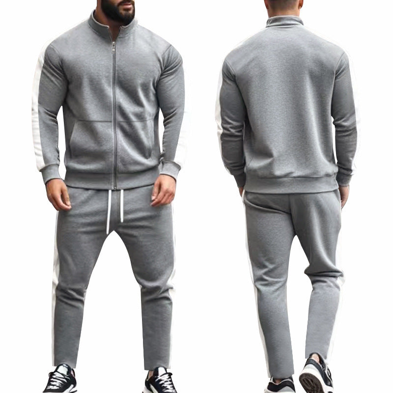 Sport leisure suit for men with high collar and practical zip pockets Lune London