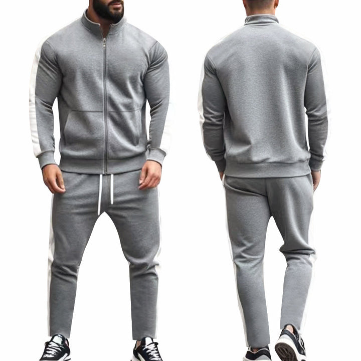 Sport leisure suit for men with high collar and practical zip pockets Lune London