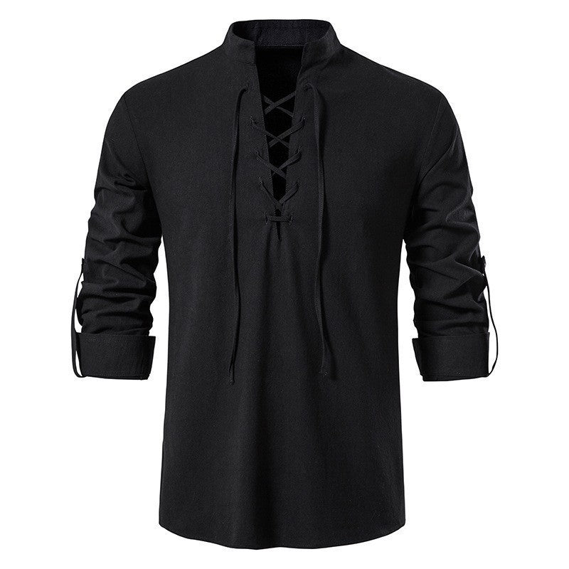 Men's long sleeve shirt with drawstring Lune London