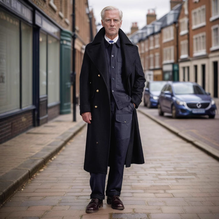 Luxury double-breasted winter coat for men Lune London