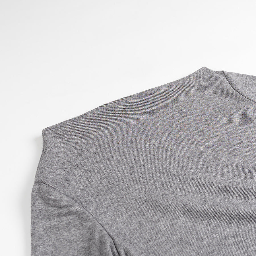 Women’s asymmetrical fine knit top with off-the-shoulder neckline and gathered side panel Amarae
