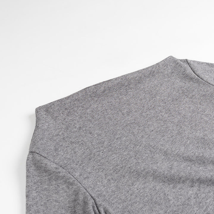 Women’s asymmetrical fine knit top with off-the-shoulder neckline and gathered side panel Amarae