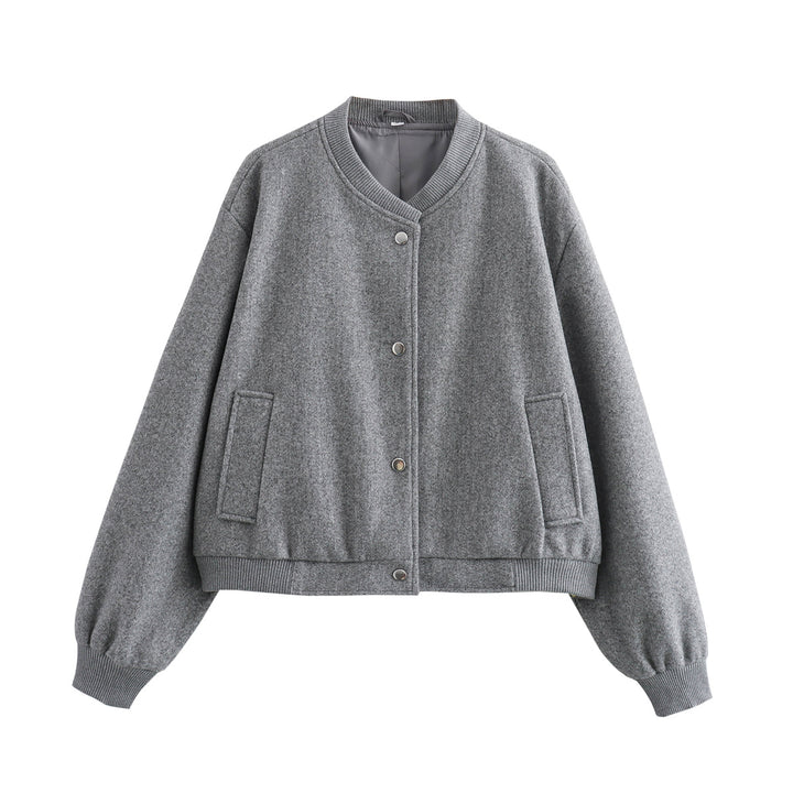 Fashionable women's transitional jacket with elastic cuffs and practical flap pockets Lune London