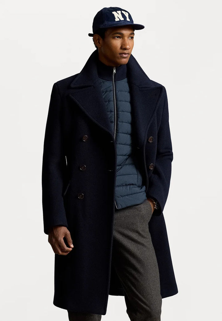 Elegant classic coat for men with removable vest Lune London