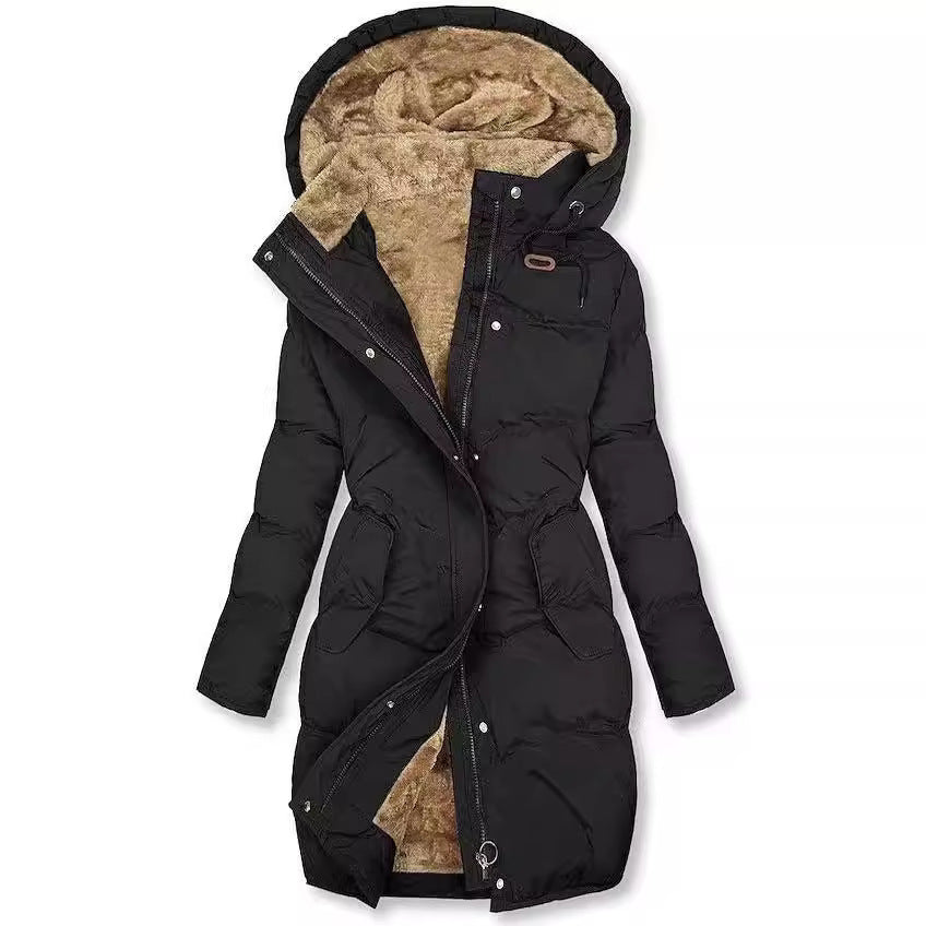 Women's Insulated Winter Parka with Removable Hood and Soft Lining Lune London